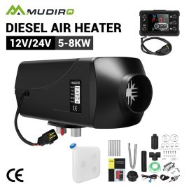 Coupon Mudiro M-AH11 DC12V 8KW Diesel Air Car Parking Heater Knob Remote Switch Smart Classic Grille Black