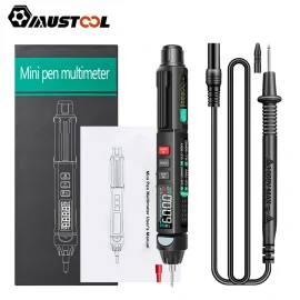 Coupon MUSTOOL A008 Digital Multimeter Auto Sensor Pen 6000 Counts Non-contact Voltage Tester VA Color Reverse Display Screen
