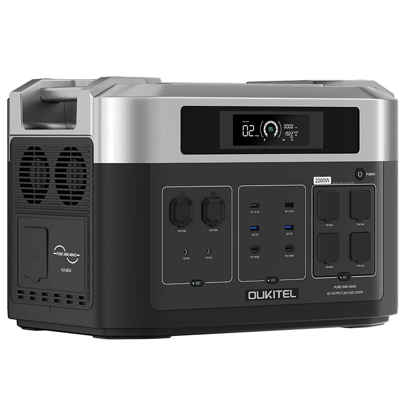 Coupon OUKITEL BP2000E Outdoors Portable Power Station 2048Wh LiFePo4 Solar Generator 2200W AC Output LiFePO4 Solar Generator for Home Camping Emergency Battery Backup EU Plug