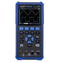 Coupon OWON 2CH Handheld Oscilloscope 200MHz Bandwidth 20000 Counts Multimeter OSC + DMM + Waveform Generator 3 in 1 Suitable for Automobile Maintenance and Power Detection HDS2202 HDS2202S