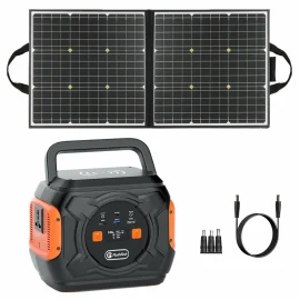 Coupon FlashFish A301 320W 80000mAh Portable Power Station Set With 100W Solar Panel For Outdoor Emergency Power Supply
