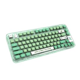 Coupon GAMAKAY GK75 Transparent Mechanical Keyboard Gasket 80 Keys RGB Hot Swappable Gateron G Yellow Pro Switch Triple Mode bluetooth Wireless Gaming Keyboard