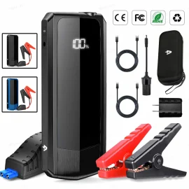 Coupon Andeman 2000A 20000mAh Car Jump Starter with 18W PD USB LED Flashlight LCD Display Emergency Battery Booster