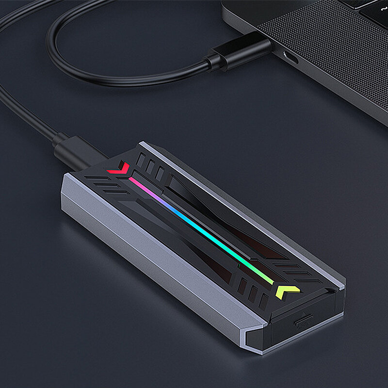 Coupon Bakeey M13 M.2 Dual Protocol SSD Enclosure B Key M Key Solid State Drive Case NVMe or NGFF External Hard Drive USB 3.1 Type C 10Gbps for M.2 SSD 2230 or 2242 or 2260 or 2280