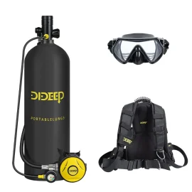 Coupon DIDEEP 4L Scuba Diving Tank Upgrade Pressure Gauge Diving Vest Bag Oxygen Cylinder Tank Set Snorkeling Equipment X7000