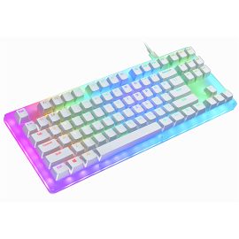 Coupon GAMAKAY K87 Mechanical Keyboard 87 Keys Hot Swappable Type-C Wired USB 3.1 NKRO Translucent Glass Base Gateron Switch ABS Two-color Keycap RGB Gaming Keyboard
