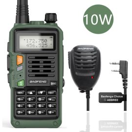 Coupon 2022 BAOFENG UV-S9 Plus Walkie Talkie Green Yellow Tri-Band 10W With USB Charger Powerful CB Radio Transceiver VHF UHF