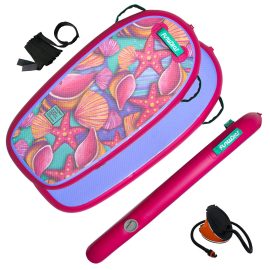 Coupon FUNWATER Body Board Beach Kids Board Ultra Lightweight PVC Core Board for Beach and Pool,with Wrap Wrist Straps,Foldable,Perfect Surf for Teens and Adults ES1Z00093 or ES1Z00089