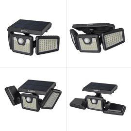 Coupon Somoreal SM OLT4 Rotatable 3 Heads Adjustable Waterproof 120PIR Sensor Solar Flood Light 6500K White Light