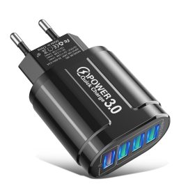Coupon USLION 48W 4 USB Ports QC 3.0 Fast Charger Wall Travel Charging EU Plug/US Plug Adapter For iPhone 14 14 Plus 14 Pro Max for iPad Pro For Samsung Galaxy S22 Ultra Galaxy Z Flip 4 For Xiaomi Mi 12T Redmi Note 12 Huawei P50