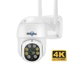 Coupon Hiseeu WHD318 4K 8MP WiFi Camera Intelligent Night Vision Two-way Audio AI Human Detection IP66 Waterproof Support TF Card Wireless PTZ IP Safety Camera