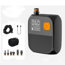 Coupon Portable Electric Inflator Kayak Car Mounted Air Pump Outdoor Electric Air Pump Air Mattress Paddle Board with LED Light