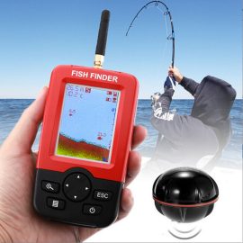 Coupon Smart Portable Fish Finder 100M Depth Underwater Visual High-definition Fishing Finder Wireless Sonar Sensor Echo Sounder LCD Fishfinder for Lake Sea Fishing
