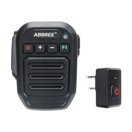 Coupon ABBREE Walkie Talkie Wireless bluetooth Handheld Speaker Mic Shoulder Microphone for BaoFeng Quansheng Two Way Radio Accessories