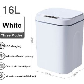 Coupon AGSIVO 16L Smart Induction Touchless Trash Can Waste Bin With Motion Sensor and Rechargeable Battery For Kitchen Bedroom Bathroom Office