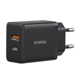 Coupon Baseus Cube 30W 2-Port USB PD Charger USB-A+Type-C PD3.0 QC3.0 BC1.2 PPS Apple 2.4 Fast Charging Wall Charger Adapter EU Plug for iPhone 15 14 13 for Huawei Mate60 Pro for Samsung S24 for Xiaomi 14pro