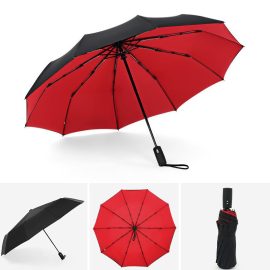 Coupon Fully Automatic Double Layer Umbrella Wind-Resistant Design Enhanced Durability with Metal and Fiber Medium Size Water Resistant Available in Multiple Colors