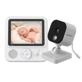 Coupon Guudgo LS BM1 2.8 inch IPS Screen Wireless Video Baby Monitor with PTZ Camera Night Vision Temperature Battery Monitoring Two Way Audio Talk Built in 8 Baby Lullabies Home Safety Set