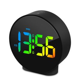 Coupon Multifunctional Compact LED Digital Alarm Clock with Dual Alarm Snooze 12/24H Display Adjustable Brightness and Dual Power Supply Options Ideal for Bedroom Living Room Kitchen and Office