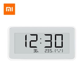 Coupon Xiaomi Mijia Digital Clock BT4.0 Wireless Indoor Outdoor Hygrometer Thermometer E link Screen Temperature Humidity Measuring Tool