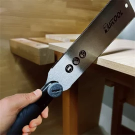 Coupon 10 Inch High-Quality Durable Pull Saw with SK-5 Steel Blade Double Sided Cutting Ideal Woodworking Hand Tool with Comfort Handle