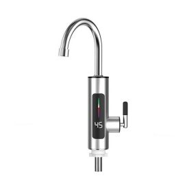 Coupon AGSIVO 3000W 220V Instant Electric Water Heater Faucet Tap Tankless LED Digital Display EU Plug for Kitchen Bathroom