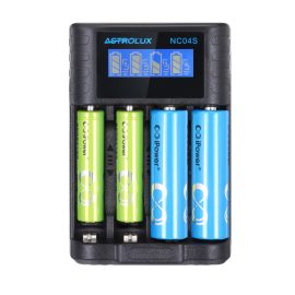 Coupon Astrolux® NC04S Inteligent 4-Slot LCD Battery Charger Mix-charging of AA/AAA Lithium & NiMH Btteries For Cells Flashlight RC Toys Home Tools