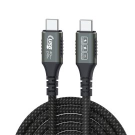 Coupon Bakeey USB4 Cable 40Gbps PD240W Thunderbolt4 8K@60Hz Type-C Fast Charging Cable Thunderbolt3 Type-C to C Data Transfer Cable For eGPU