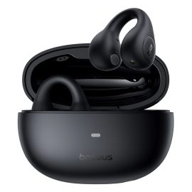 Coupon Baseus AirGo AS01 TWS Earclips Headset Wireless bluetooth 5.3 Earphone 10mm Drivers Bass Enhancement Dual Mic ENC Noise Cancelling 25H Playback Low Gaming Latency Clips on Sports Headphones