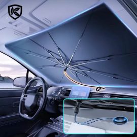 Coupon Car Front Windshield Pull Ring Retractable Sunshade for Windshield Heat UV Protection Foldable Summer Protection Car Seat Heat Insulation