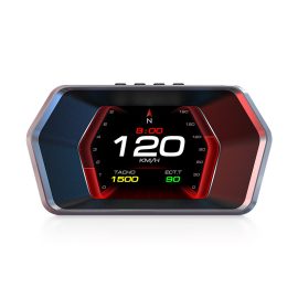 Coupon Car HUD Gauge Head Up Display OBD2 GPS Dual System On-board Computer Car Digital Speedometer Alarm