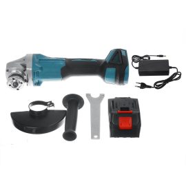 Coupon [EU Direct]Drillpro Cordless Brushless Angle Grinder 18V 800W High Power Output with Overload Resistance Compact Tool for Efficient Outdoor Operations Comes in Multiple Packages with Lithium Battery and EU Plug