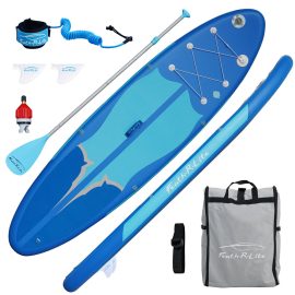Coupon Funwater 305cm Inflatable Stand Up Paddle Board with Adjustable Paddle Travel Backpack Leash Waterproof Bag Adult Paddle Board SUPFR07A