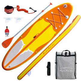 Coupon Funwater 305cm Inflatable Stand Up Paddle Board with Adjustable Paddle Travel Backpack Leash Waterproof Bag Adult Paddle Board SUPFR07B