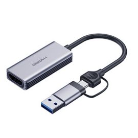 Coupon HAGiBiS USB 3.0 Video Capture Card HD to USB/Type-C Game Grabber Record 1080P/60Hz Aluminum Alloy Shell MS2130 for Switch Xbox PS4/5 Live Broadcast