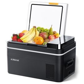 Coupon KROAK Compressor Coolbox Electric Car Refrigerator,28L Portable Freezer Box Mini Refrigerator 12 or 24 V 230V for Camping,Car,Truck,Boat, 20 20