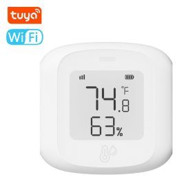 Coupon Tuya WiFi Temperature Humidity Tester Digital Display Mobilephone APP Remotely Control Intelligent Linkage Hygrothermograph Smarthome Device