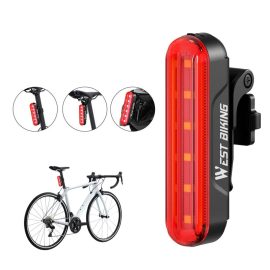 Coupon WEST BIKING Smart Brake Sensor Bike Taillight 450mAh Battery 3 Light Modes Type-C Rechargeable Waterproof Wear-resistant Bicycle Rear Light for Night Cycling