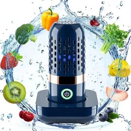 Coupon Wireless Fruit Vegetable Washing Machine Protable Capsule Shape Fruit Food Purifier Kitchen Automatic Vegetable Washing Machine