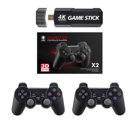 Coupon Ampown GD10 Retro TV Game Console 128G 4K 60fps HD HDMI Output Ultra Low Latency TV Game Stick 2.4G Dual Handles Portable Home Games Console