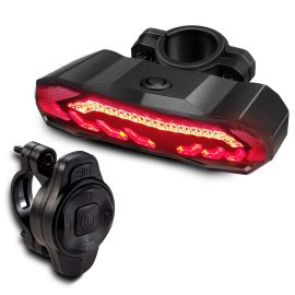 Coupon BIKIGHT Smart Brake Sensing Bike Taillight 1500mAh Battery Adjustable Parameters Alarm Rear Light 6 Light Modes USB-C Rechargeable IP65 Waterproof Bicycle Rear Light with 110dB Horn Wireless Remote