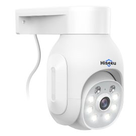 Coupon Hiseeu WHD405 Outdoors Security Camera 5MP PTZ Wireless Color Night Vision Motion Detection Siren Alarm Two Way Aduio CCTV Surveillance Camera IP66 Waterproof Work with Amazon Alexa