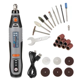 Coupon Mini Cordless Rotary Tool 3-Speed Power Rotary Kit LED Light USB Charging For Small Light Projects as Polishing Sanding Engraving DIY Crafts