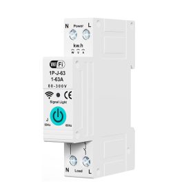 Coupon Smart WiFi Circuit Breaker with Remote Control Voice Activation Adjustable Over Current Protection Energy Metering Easy Installation for Efficient Home Power Management
