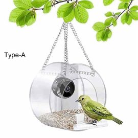 Coupon ZANLURE Smart Identify Bird Feeder Camera 1080P HD Video Recording Outdoor Hanging Real-time Monitoring Bird Feeder WiFi Connection Pet Feeding Cage