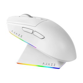 Coupon Ajazz AJ139 Max Tri mode Wireless Mouse PAW3395 Gaming Chipset 26000DPI RGB 2.4G or BT or Wired E sports Gamer Mice Lightweight 58g