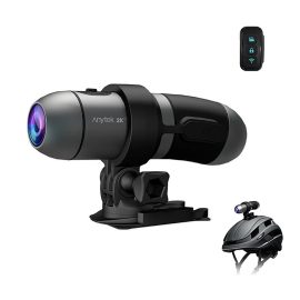 Coupon Anytek S50 2K Dual Bicycle Helmet Camera with Sensor Wireless Control 170° WIFI 1600mAH Bike Sport Camera IP66 Waterproof Motorcycle Helmet Camera for Outdoor Cycling