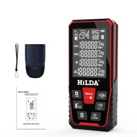 Coupon HILDA Laser Rangefinder Distance 100M120M Meter Finder Building Measure Ruler Laser Tape Range Device Ruler Finder