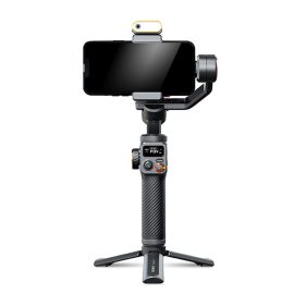Coupon HOHEM M6 Mobile Phone Anti-shake Gimbal Magnetic Suction AI follow-up Infinite rotation Fill Light OLED Large-screen Display 400g Load-bearing Handheld Live Shooting Stabilizer – With Fill Light
