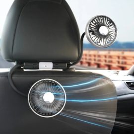 Coupon Multifunctional Car Seat Cooler Fan USB Fan with Lighting Cooling Ventilation Car Double Head Light with Soft Tube Seat Fan Creative Practical Car Interior Multi angle